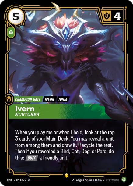 Ivern - Nurturer 051a/219 (Unleashed) - Foil
