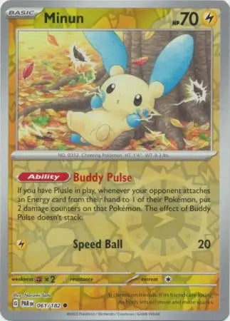 Minun 061/182 (SV04: Paradox Rift) - Reverse Holofoil