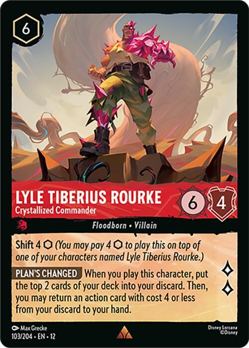 Lyle Tiberius Rourke, Crystallized Commander 103/204 (Wilds Unknown) - Cold Foil
