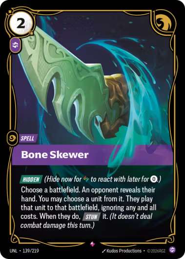 Bone Skewer 139/219 (Unleashed) - Foil