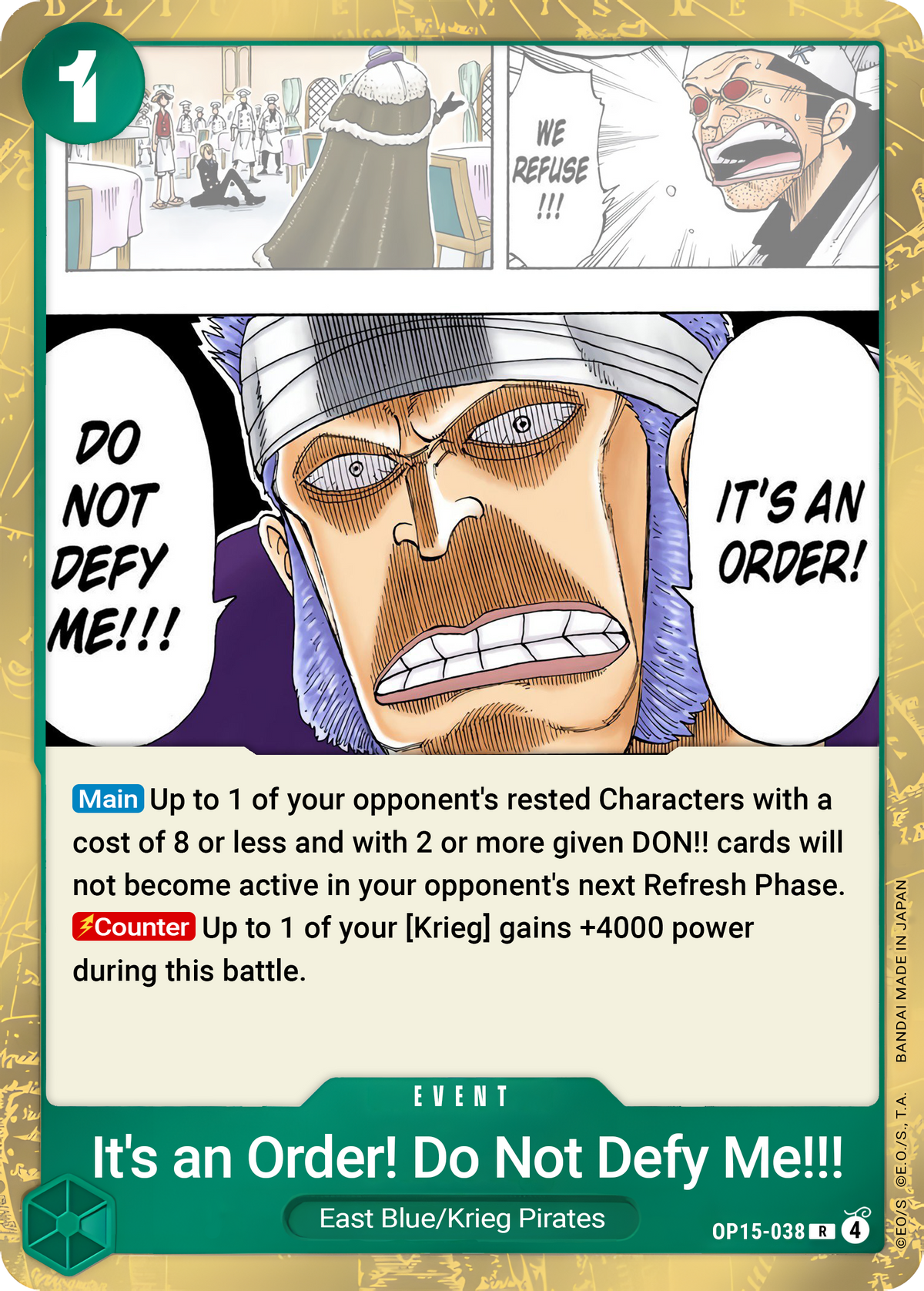Its an Order! Do Not Defy Me!! OP15-038 (Adventure on Kami's Island) - Foil