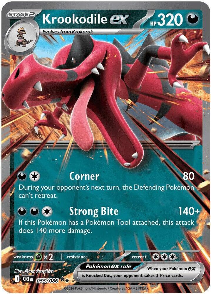 Krookodile ex 055/086 (ME04: Chaos Rising) - Holofoil – Zen Collective
