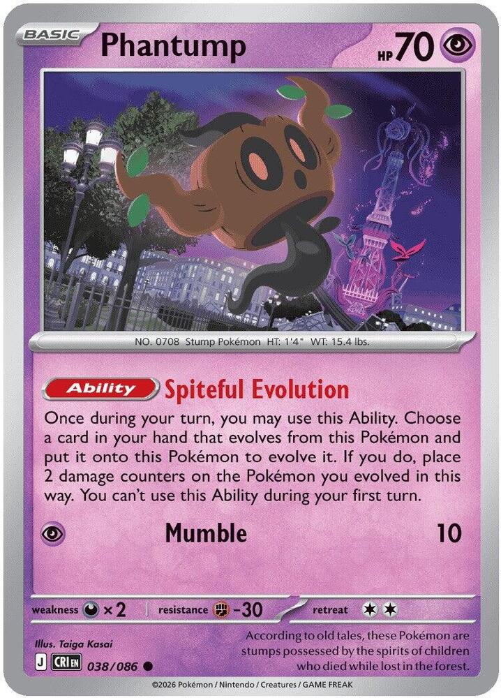 Phantump 038/086 (ME04: Chaos Rising) - Reverse Holofoil