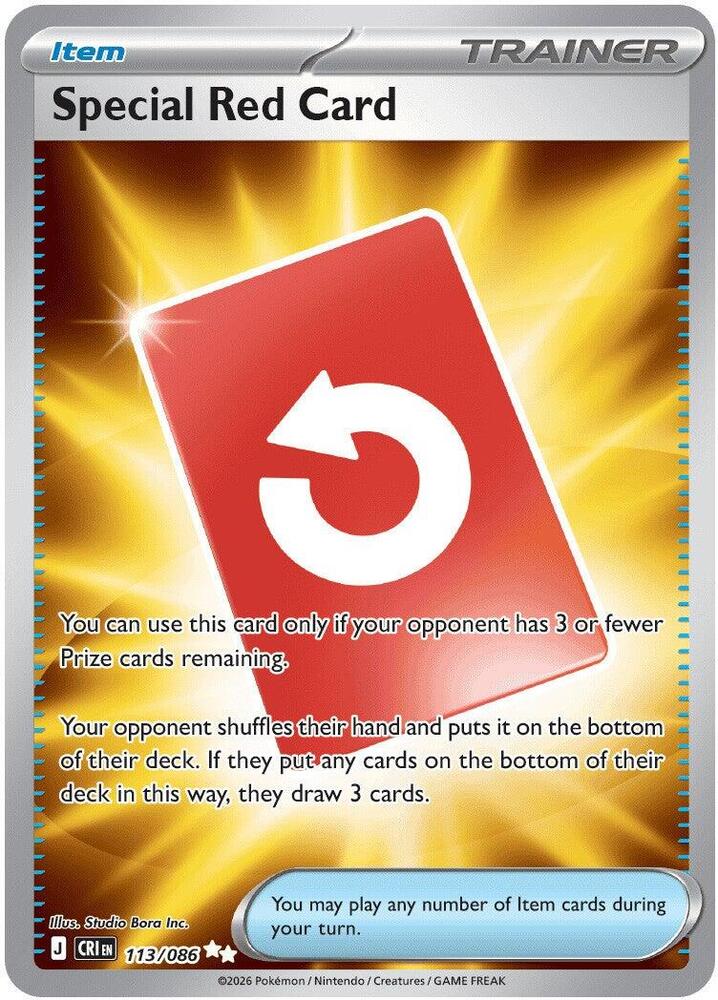 Special Red Card 113 086 113/086 (ME04: Chaos Rising) - Holofoil