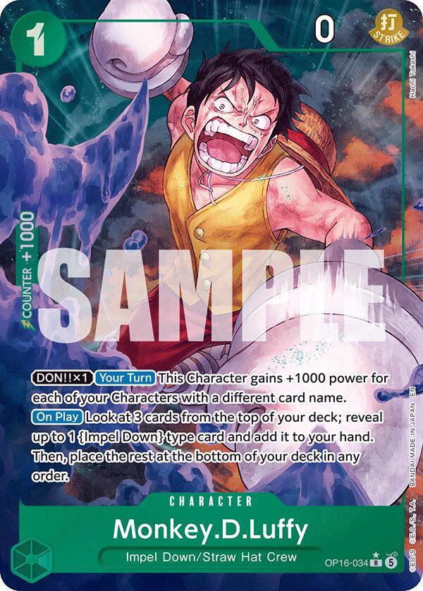 Monkey.D.Luffy OP16-034 (The Time of Battle) - Alternate Art Foil