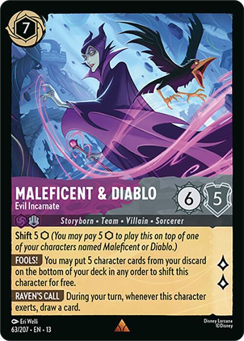 Maleficent and Diablo, Evil Incarnate 63/207 (Attack of the Vine!) - Cold Foil