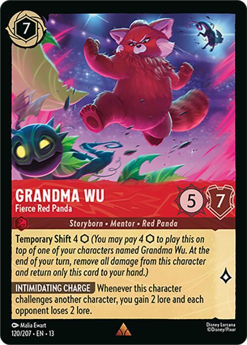 Grandma Wu, Fierce Red Panda 120/207 (Attack of the Vine!) - Cold Foil