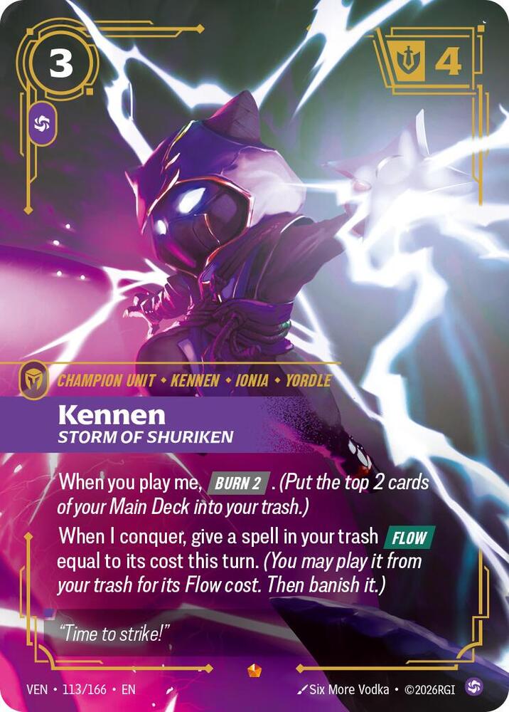 Kennen - Storm of Shuriken 113/166 (Vendetta) - Foil