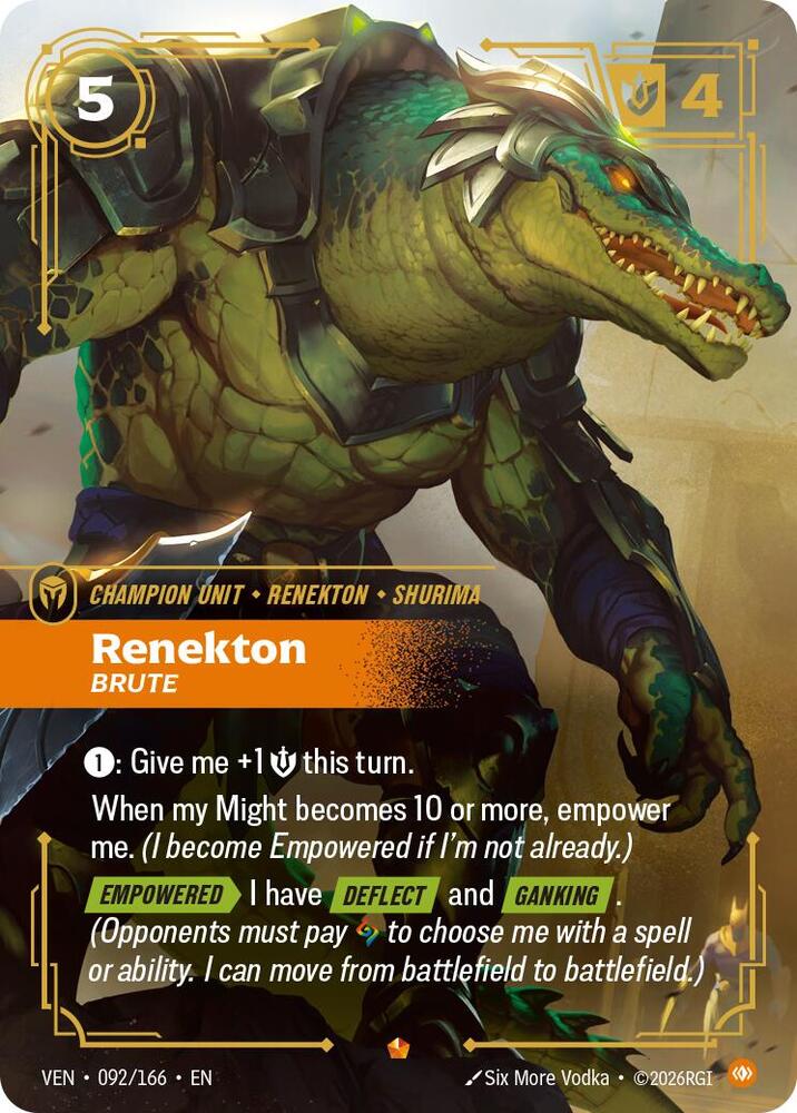 Renekton - Brute 092/166 (Vendetta) - Foil