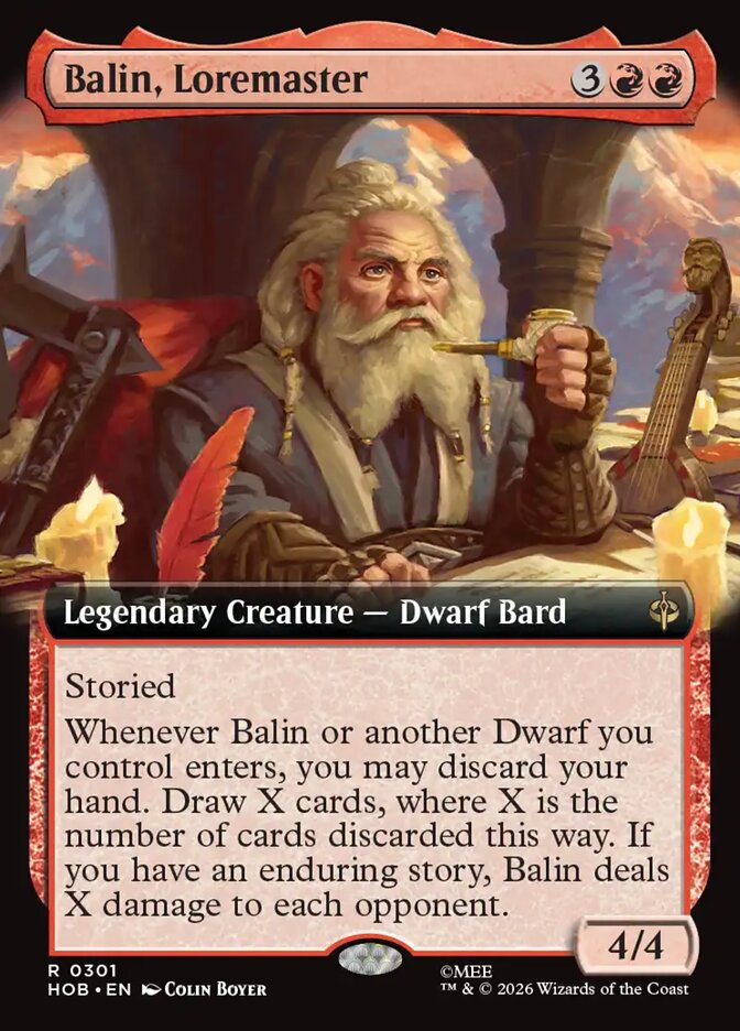 Balin, Loremaster 301 (The Hobbit) - Extended Art