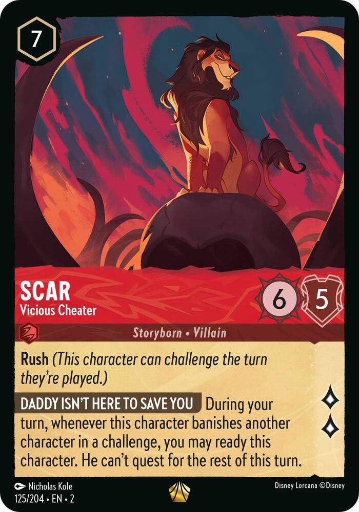Scar, Vicious Cheater 125/204 (Rise of the Floodborn)