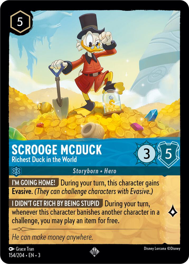 Scrooge McDuck Richest Duck in the World 154/204 (Into the Inklands) - Cold Foil