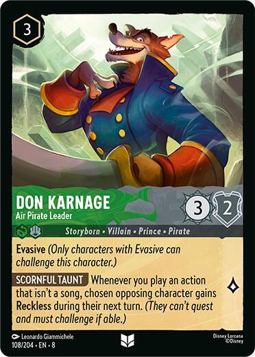 Don Karnage, Air Pirate Leader 108/204 (Reign of Jafar)