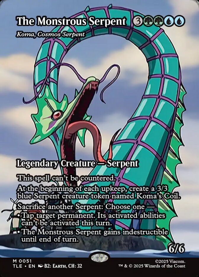The Monstrous Serpent - Koma, Cosmos Serpent 51/317 (Avatar: The Last Airbender: Eternal-Legal) - Borderless