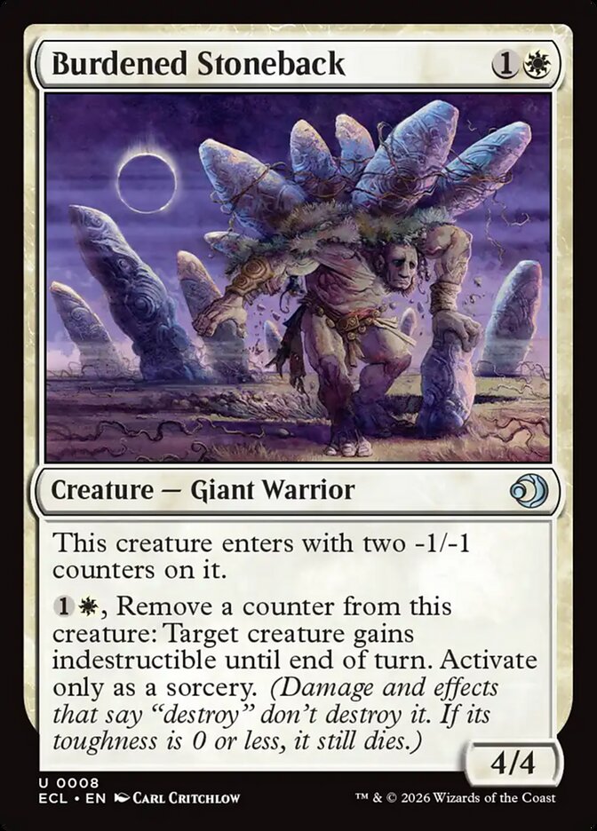 Burdened Stoneback 8/273 (Lorwyn Eclipsed)