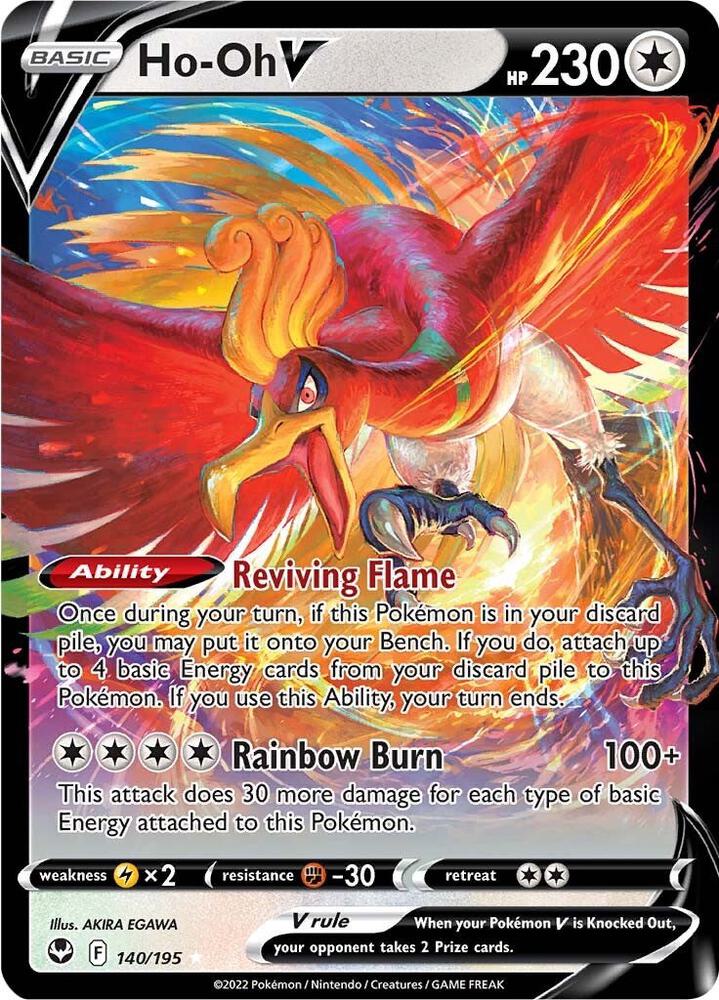 Ho-Oh V 140/195 (SWSH12: Silver Tempest) - Holofoil