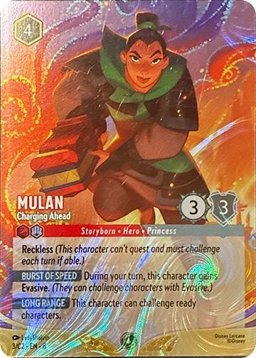 Mulan, Charging Ahead Foil 3 (Disney Lorcana Promo Cards) - Cold Foil