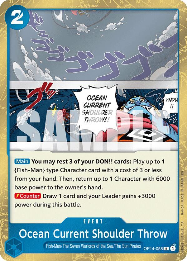Ocean Current Shoulder Throw OP14-058 (The Azure Sea's Seven) - Foil