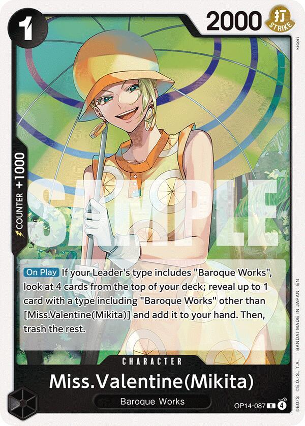 Miss.Valentine(Mikita) OP14-087 (The Azure Sea's Seven) - Foil