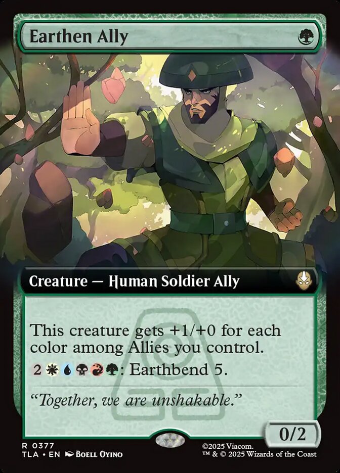 Earthen Ally 377/286 (Avatar: The Last Airbender) - Extended Art Foil
