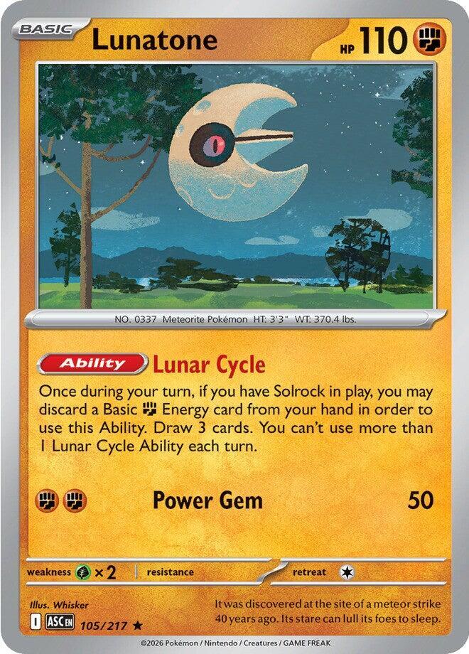 Lunatone 105/217 (ME: Ascended Heroes) - Holofoil
