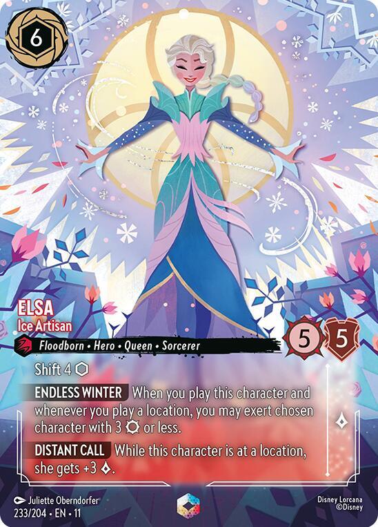 Elsa, Ice Artisan (Enchanted) 233/204 (Winterspell) - Holofoil