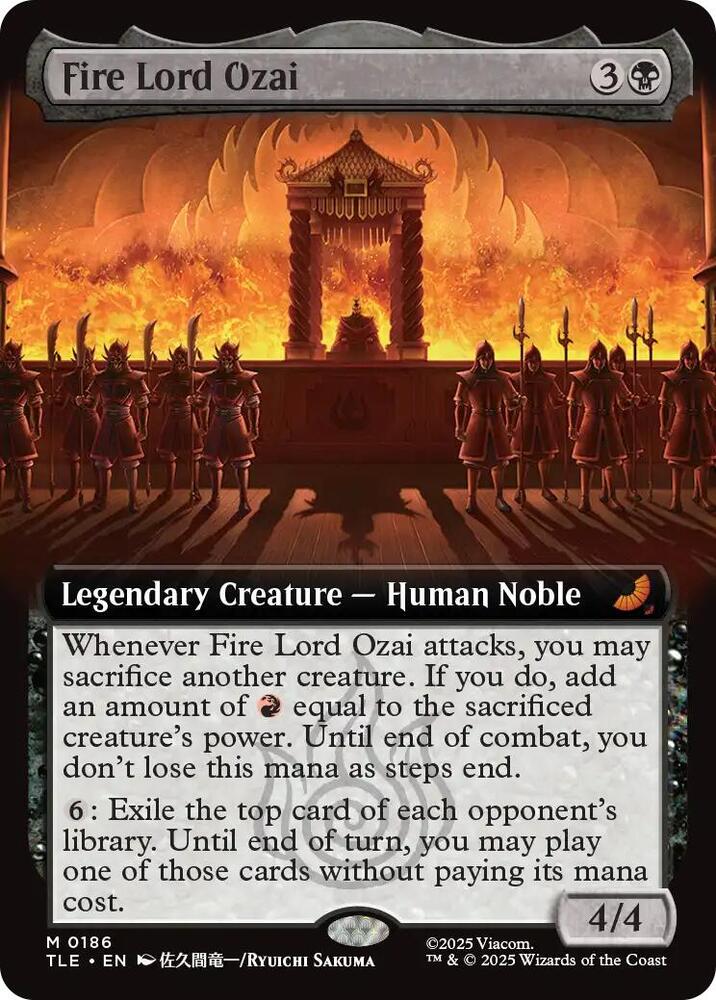 Fire Lord Ozai 186/317 (Avatar: The Last Airbender: Eternal-Legal) - Extended Art Foil