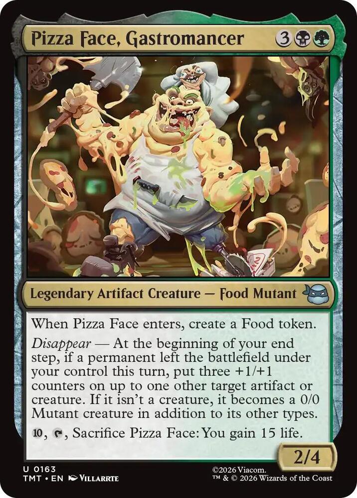 Pizza Face, Gastromancer 163/190 (Teenage Mutant Ninja Turtles) - Foil