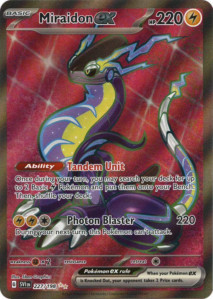 Miraidon ex 227 198 227/198 (SV01: Scarlet & Violet Base Set) - Holofoil