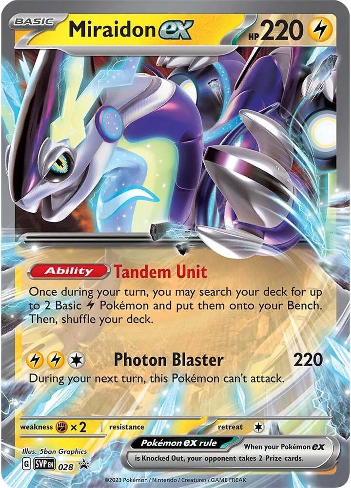 Miraidon ex 028 (SV: Scarlet & Violet Promo Cards) - Holofoil