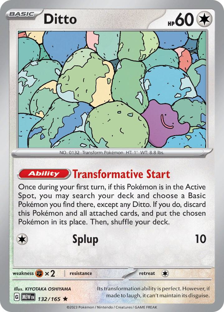 Ditto 132/165 (SV: Scarlet & Violet 151) - Holofoil