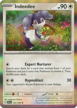Indeedee 153/198 - Holofoil SV01 Scarlet & Violet Base Set - Rare