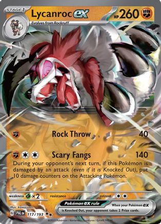 Lycanroc ex 117/193 - Holofoil SV02 Paldea Evolved - Double Rare