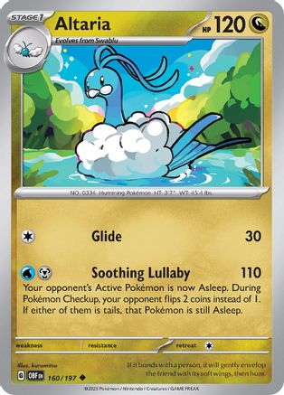 Altaria 160/197 SV03 Obsidian Flames - Uncommon