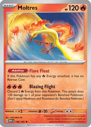 Moltres 146/165 - SV Scarlet & Violet 151 - Rare