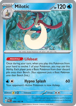 Milotic 036/182 - Holofoil SV04 Paradox Rift - Rare