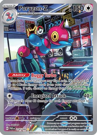 Porygon 214/182 - Holofoil SV04 Paradox Rift - Illustration Rare