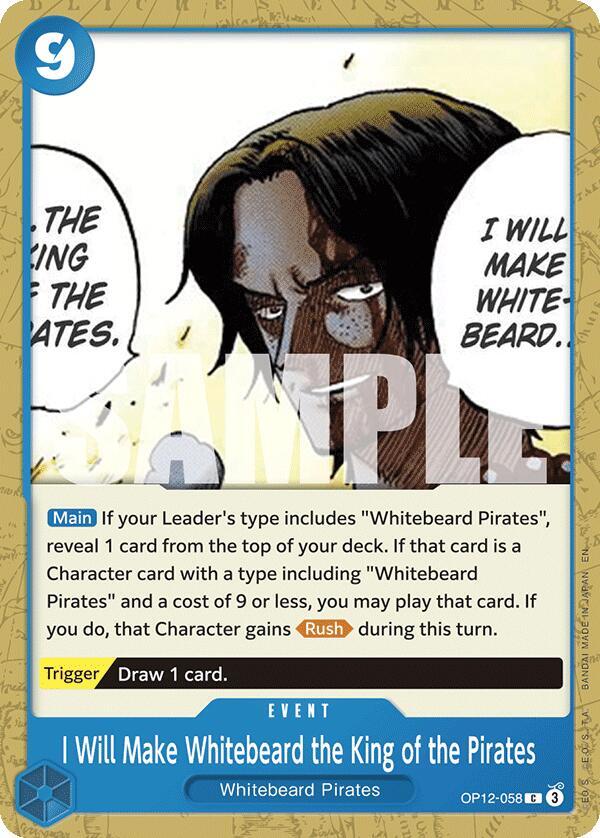 I Will Make Whitebeard the King of the Pirates OP12-058 (Legacy of the Master)