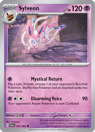 Sylveon 022/064 - Reverse Holofoil SV Shrouded Fable - Uncommon