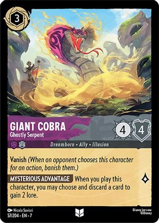 Giant Cobra - Ghostly Serpent (57/204) - Archazias Island Cold Foil