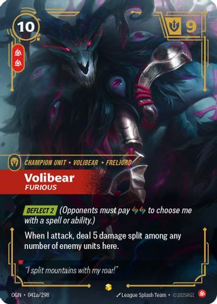Volibear - Furious (Alternate Art) (041a/298) - Origins Foil