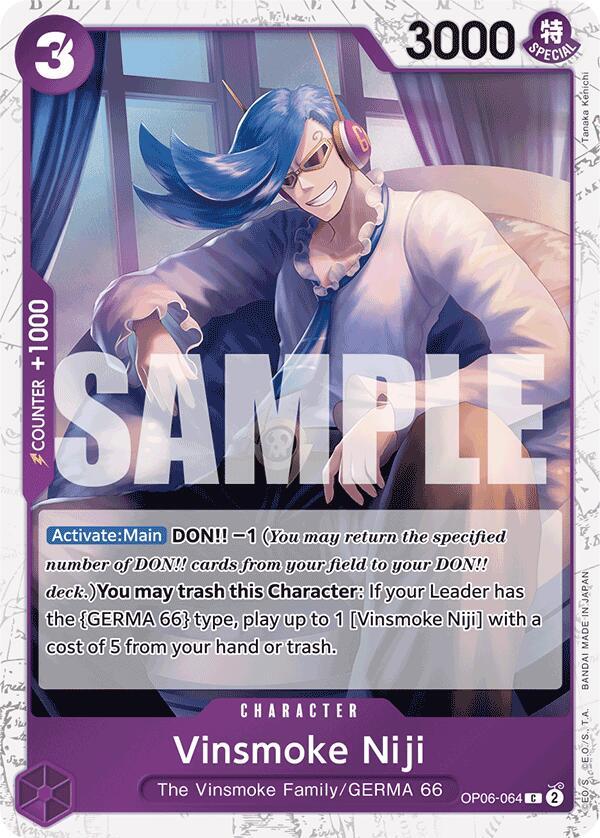 Vinsmoke Niji OP06-064 (Premium Booster -The Best-) - Jolly Roger Foil