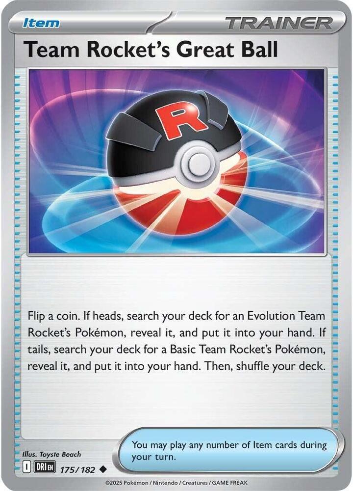 Team Rocket's Great Ball 175/182 (SV10: Destined Rivals)