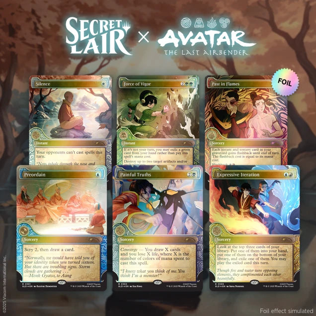 MTG Secret Lair x Avatar - One With The Elements Rainbow Foil Edition