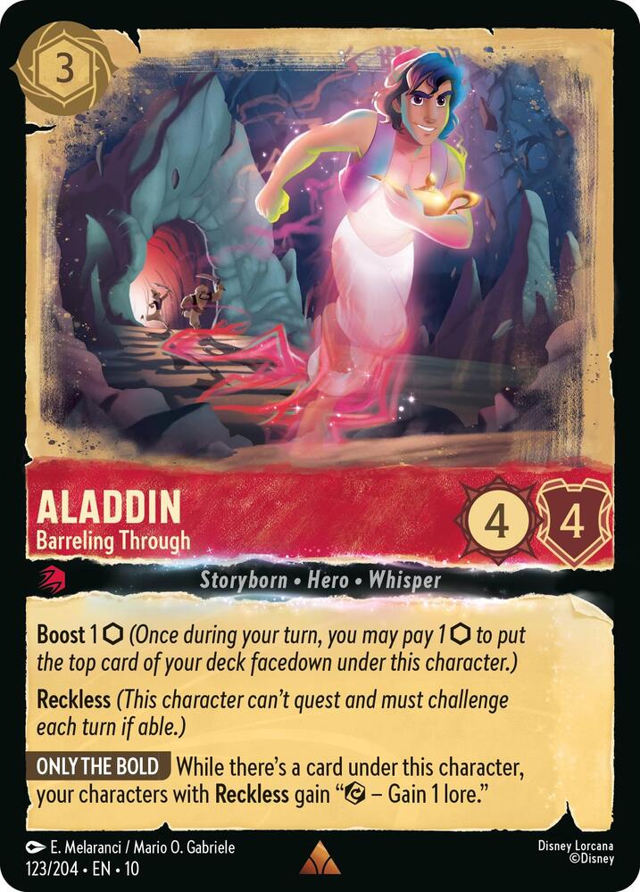Aladdin, Barreling Through 123/204 (Whispers in the Well) - Cold Foil