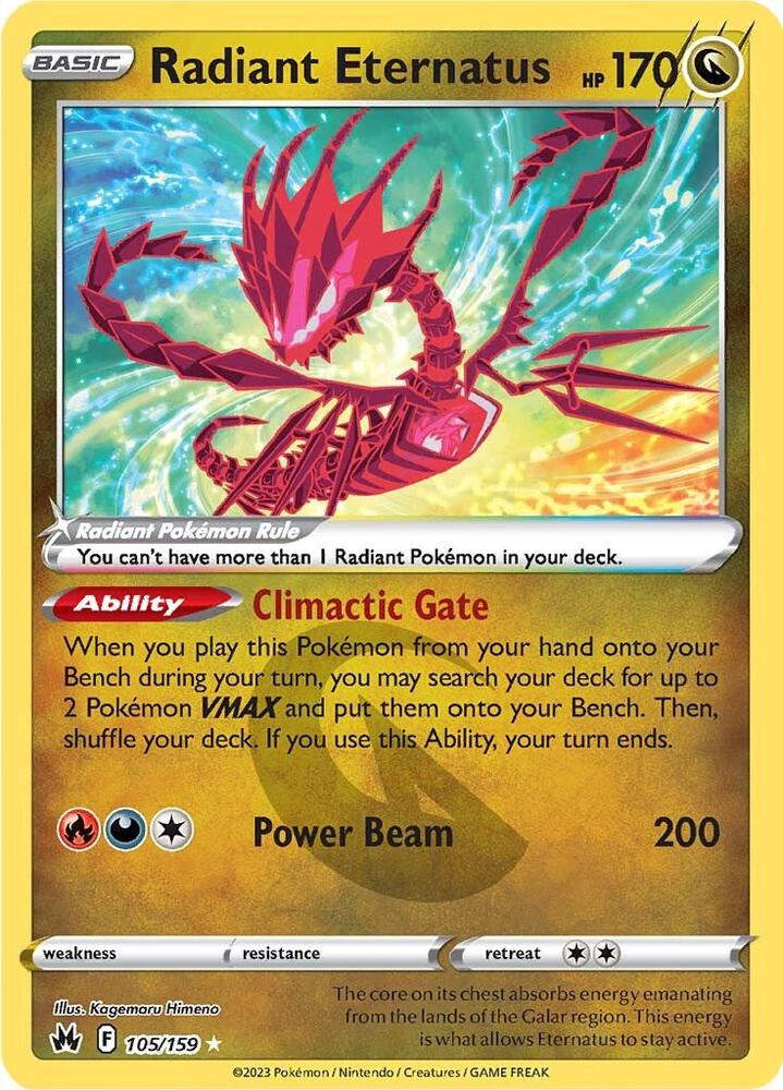 Radiant Eternatus 105/159 (SWSH: Crown Zenith) - Holofoil