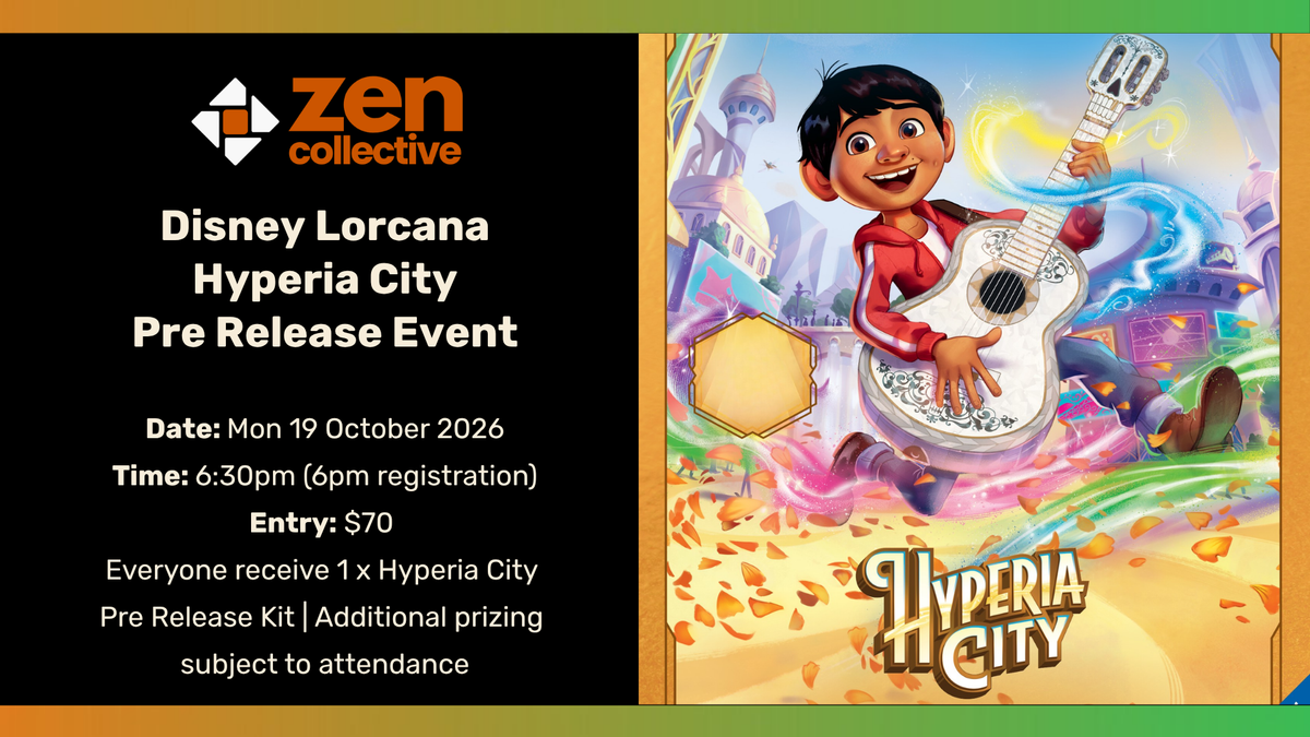 Disney Lorcana Hyperia City Pre-Release Event (Mon) - 19 Oct 2026