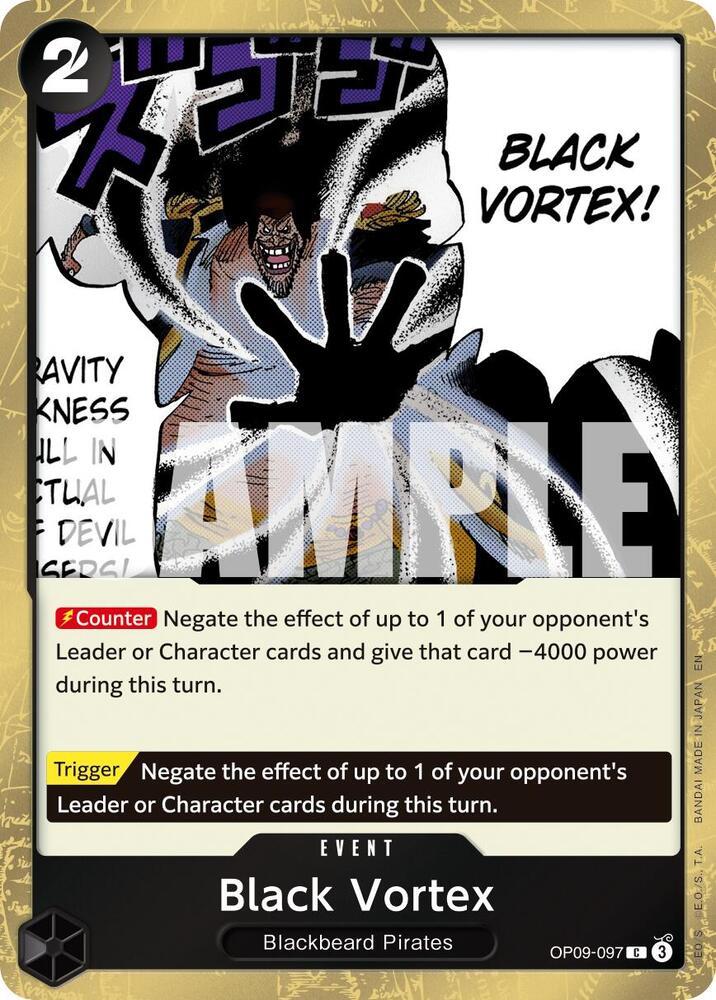 Black Vortex OP09-097 (Premium Booster -The Best- Vol. 2) - Pirate Foil
