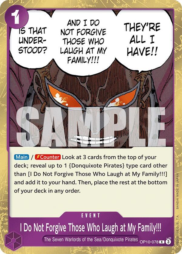 I Do Not Forgive Those Who Laugh at My Family!!! OP10-078 (Royal Blood) - Foil