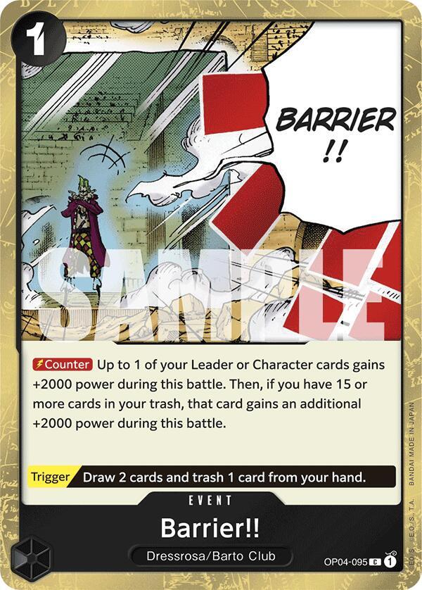 Barrier!! OP04-095 (Premium Booster -The Best-) - Jolly Roger Foil